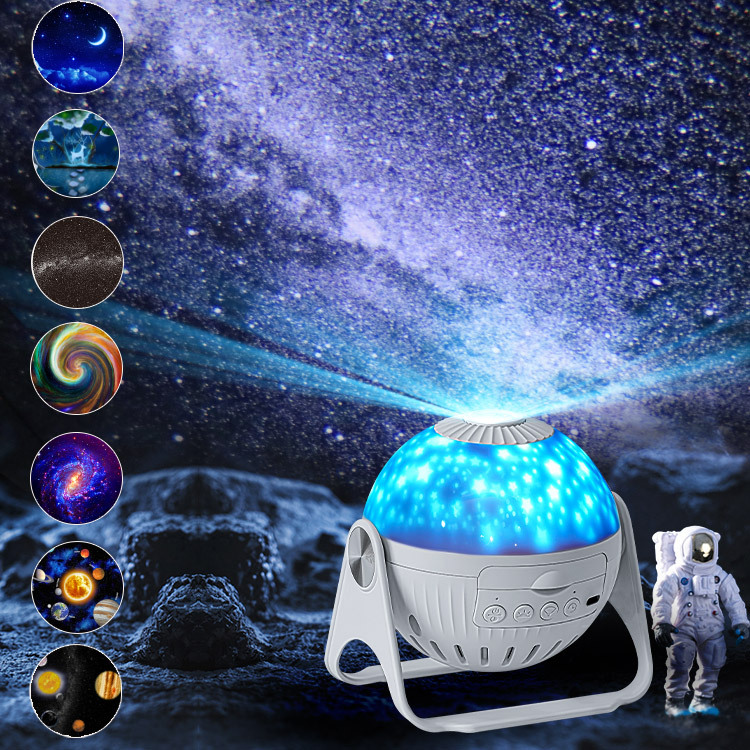 Star Planetarium 7 in 1 360 Adjustable with Planets Nebulae Moon for Kids Room Decor Night Light Ambiance Galaxy Projector