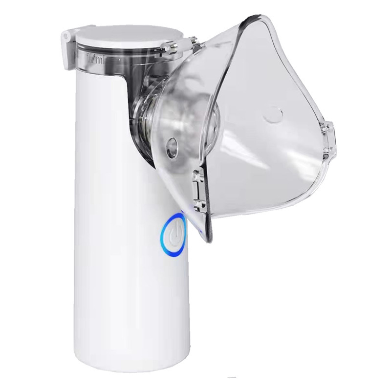 Nebulizer with adult mask attached, ready for a comfortable treatment
