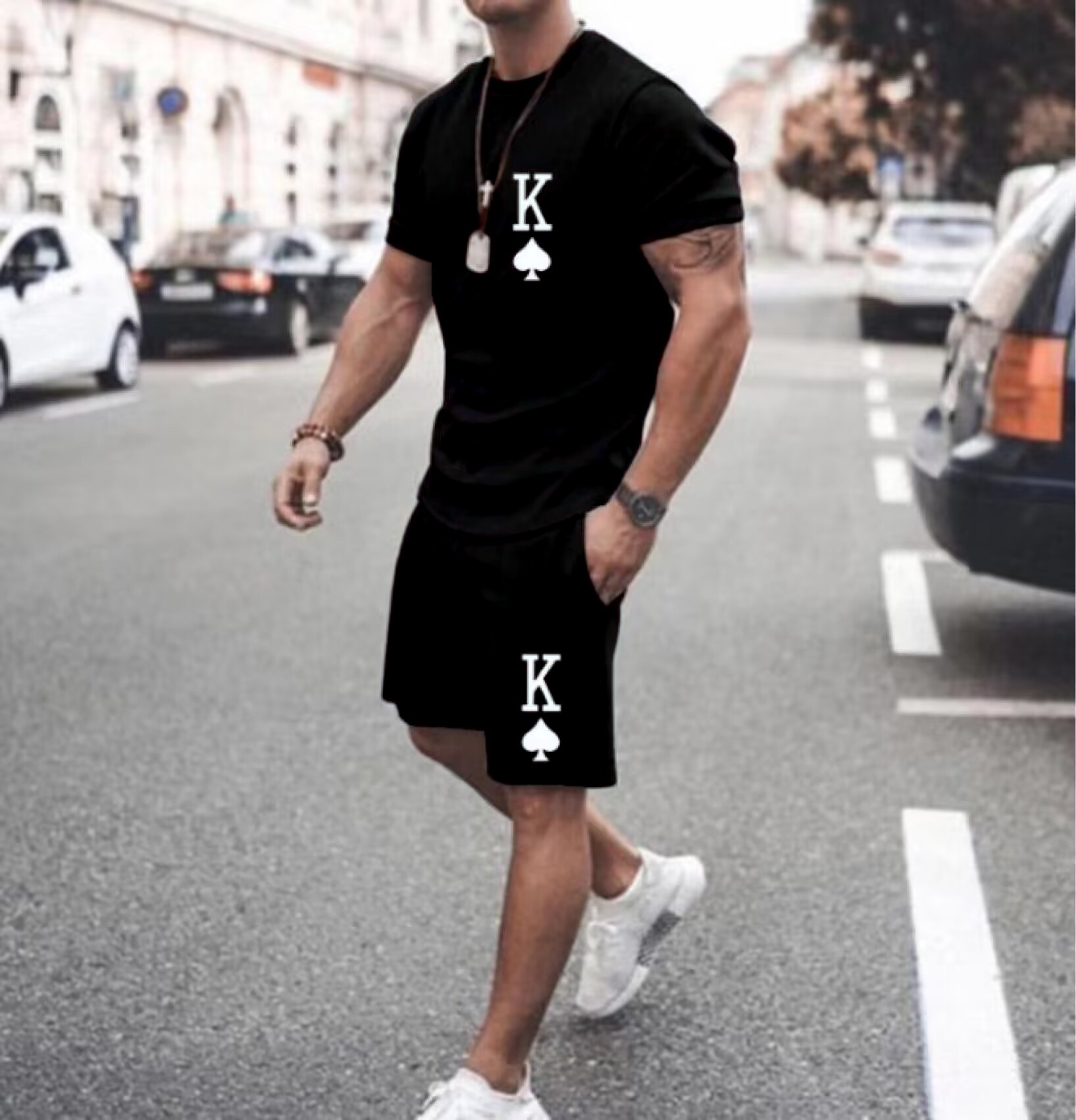 Scientific Physics Formula T-shirt Set 3D Printed Short Sleeve Shorts Set Loose - Picture 20 of 20