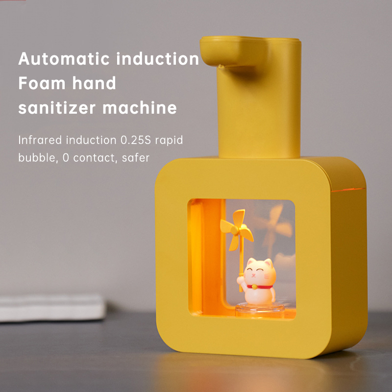 Cute Cat Rechargeable Touchless Automatic Soap Dispenser 400ml Kids foam Soap Dispenser with Night