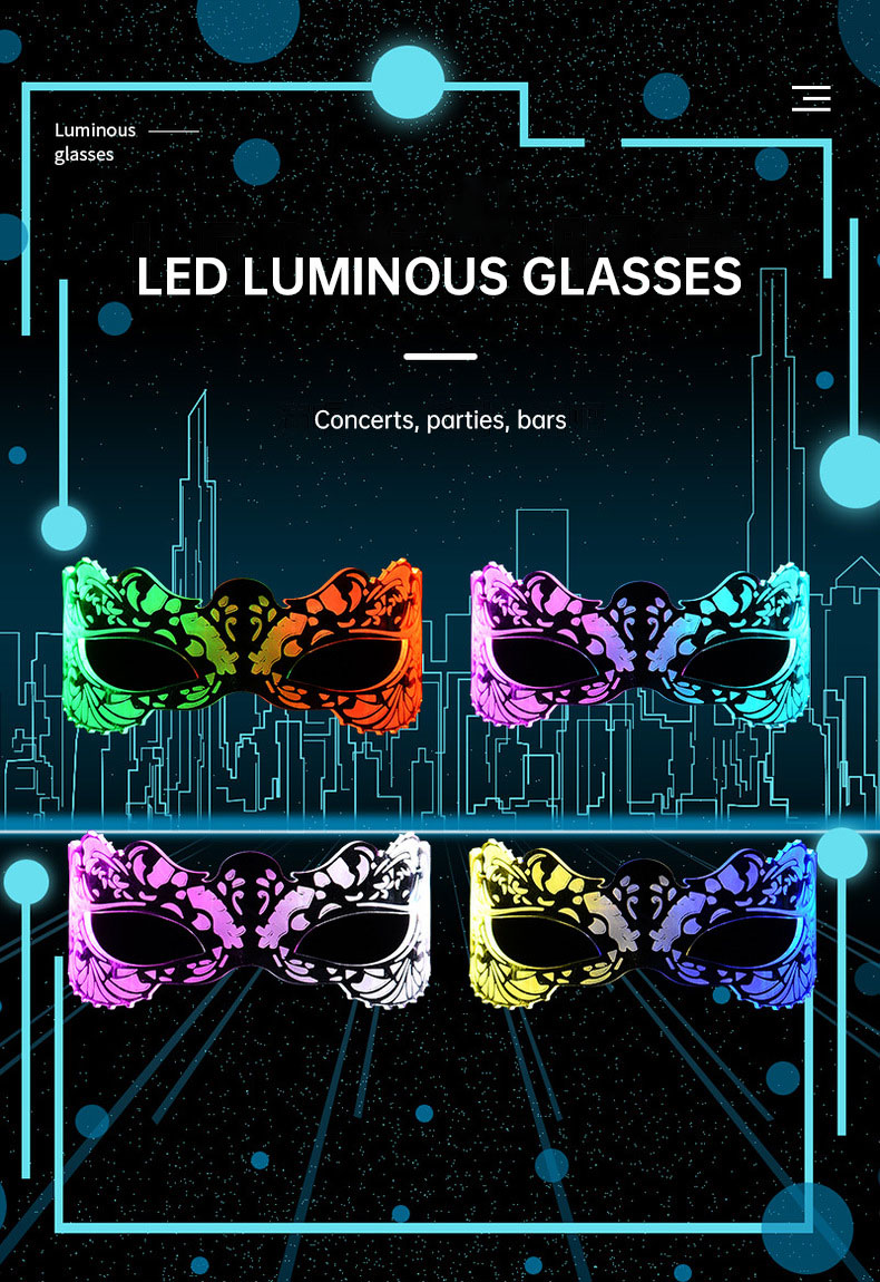 Luminiscent GlowWave LED Light Up Glasses - Let your personality shine and make a bold statement in the world of style and entertainment with these glowing, color-changing glasses-1.jpg