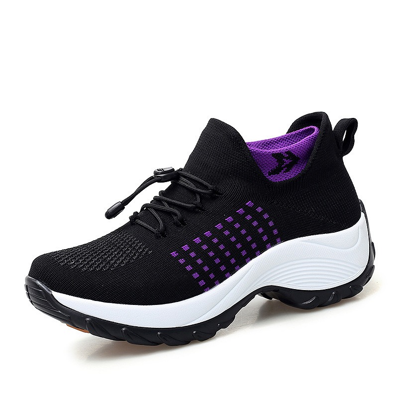 Women's Platform Sneakers with Cross Straps 6
