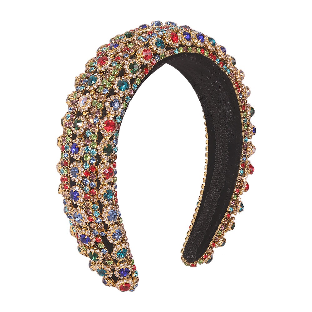 Luxury ZA Rhinestone Hairbands for Women Shinny Padded HeadBands Bridal Party Wedding Headdress Hair