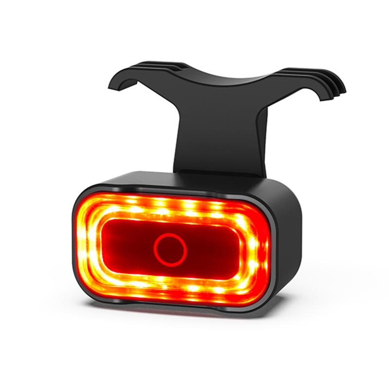 Intelligent induction brake bicycle taillight road mountain bike charging warning riding equipment