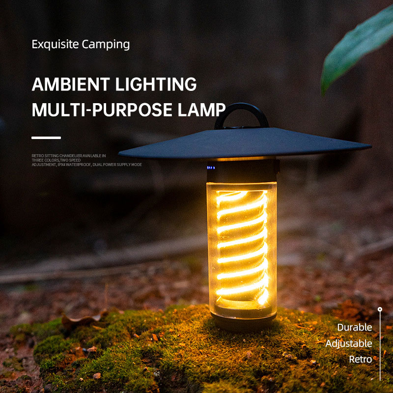 Outdoor Camping Light Portable Night Light Portable Flashlight Tripod Stand Lighting Lighthouse