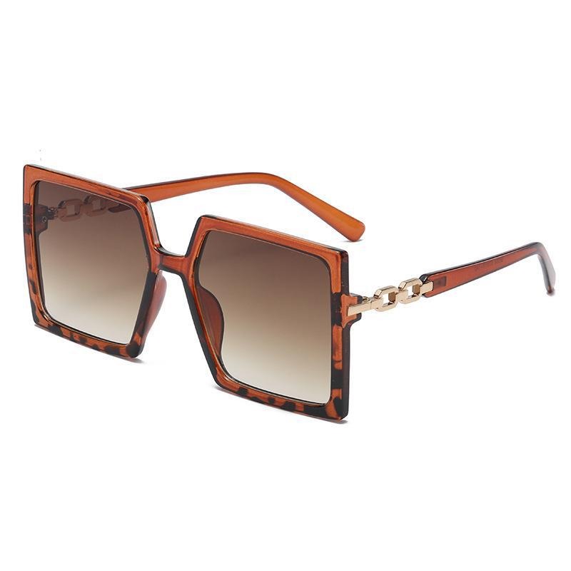 Tortoiseshell oversized sunglasses showing bold square silhouette