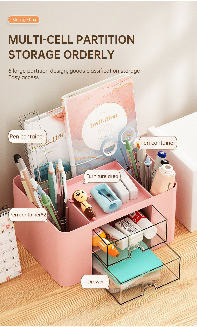 Plastic table drawer, brush box, collection and sorting box-3.jpg