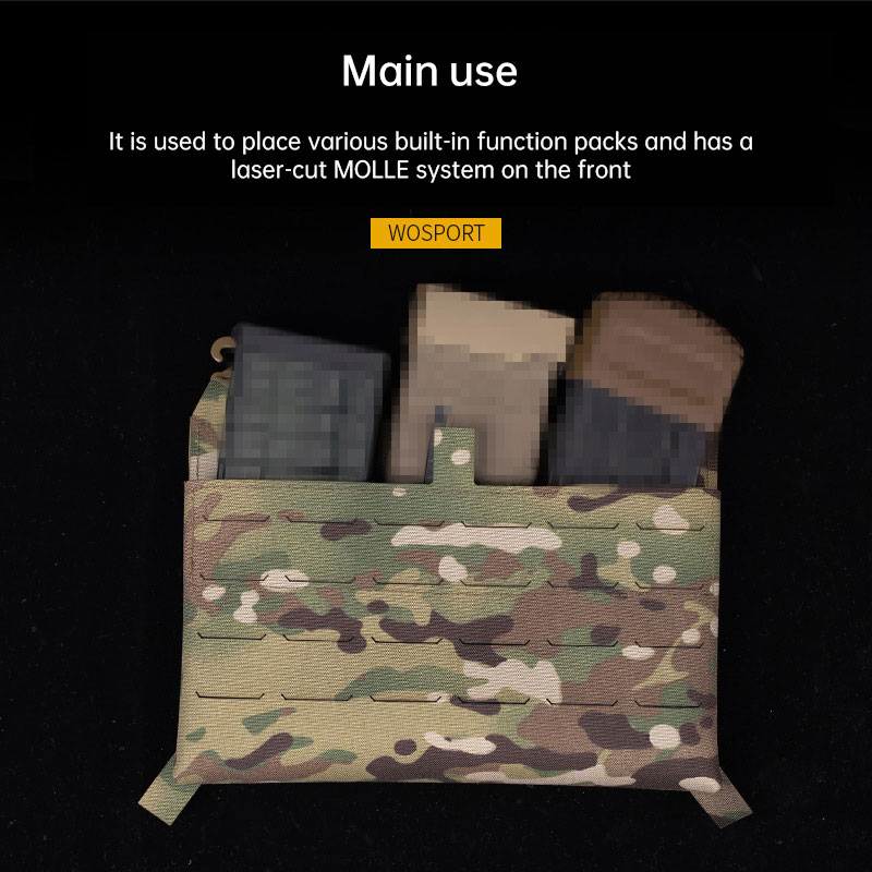 WoSporT can accommodate three 5.56 (or two 7.62) inner pockets with built-in function cover