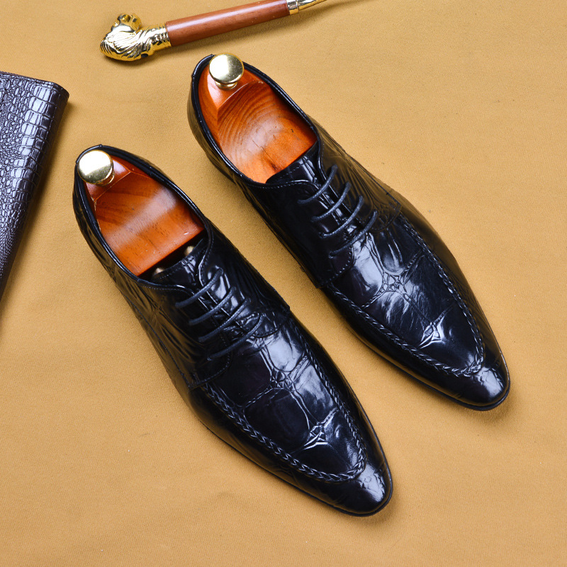 Mens Formal Shoes Leather Party Dance Mens Dress Shoes Leren Schoenen Stylish Leather Formal Man Shoes image 3