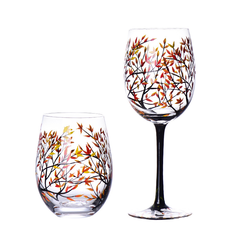 Four Seasons Trees Wine Glasses