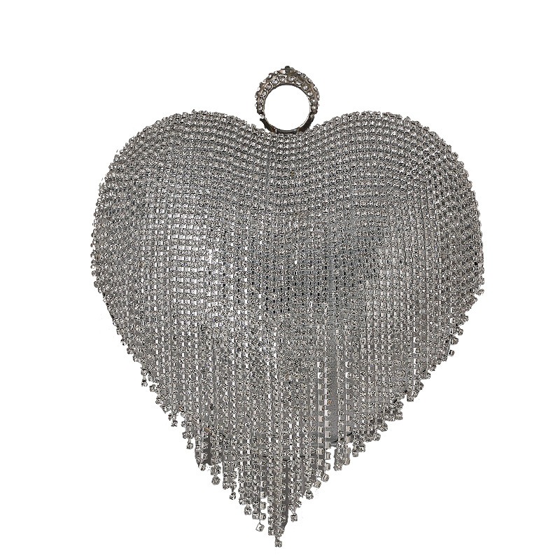 European and American Love Bag Fashion Diamond Embedding Evening Party Bag Celebrity Banquet