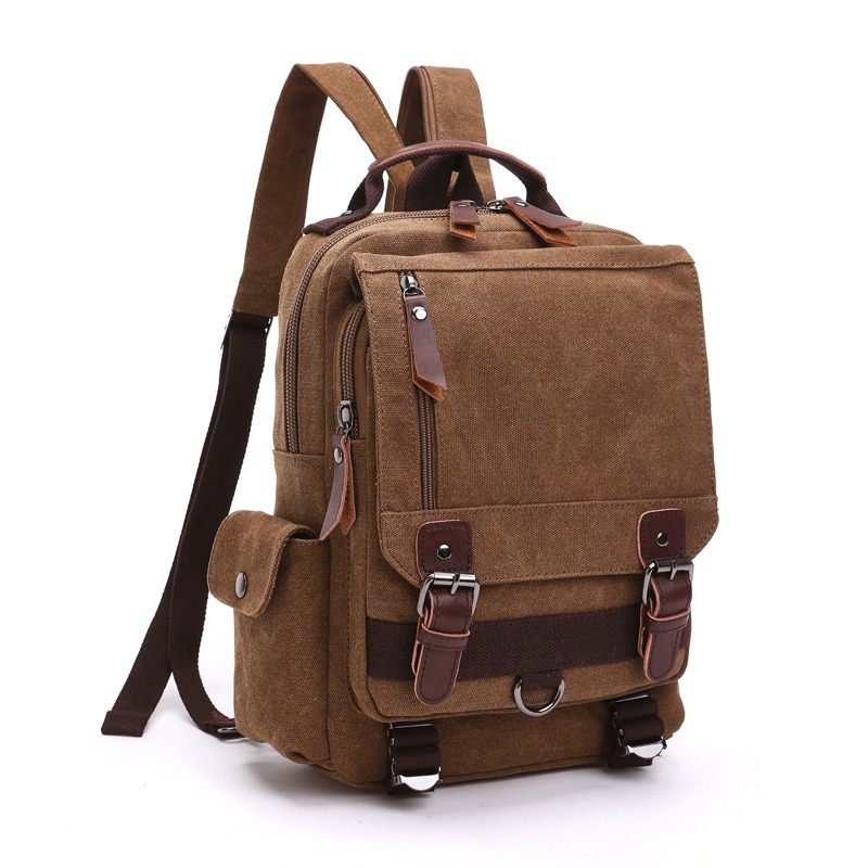 Canvas Backpack Men Travel Back Pack Multifunctional Shoulder Bag for Women Laptop Rucksack School