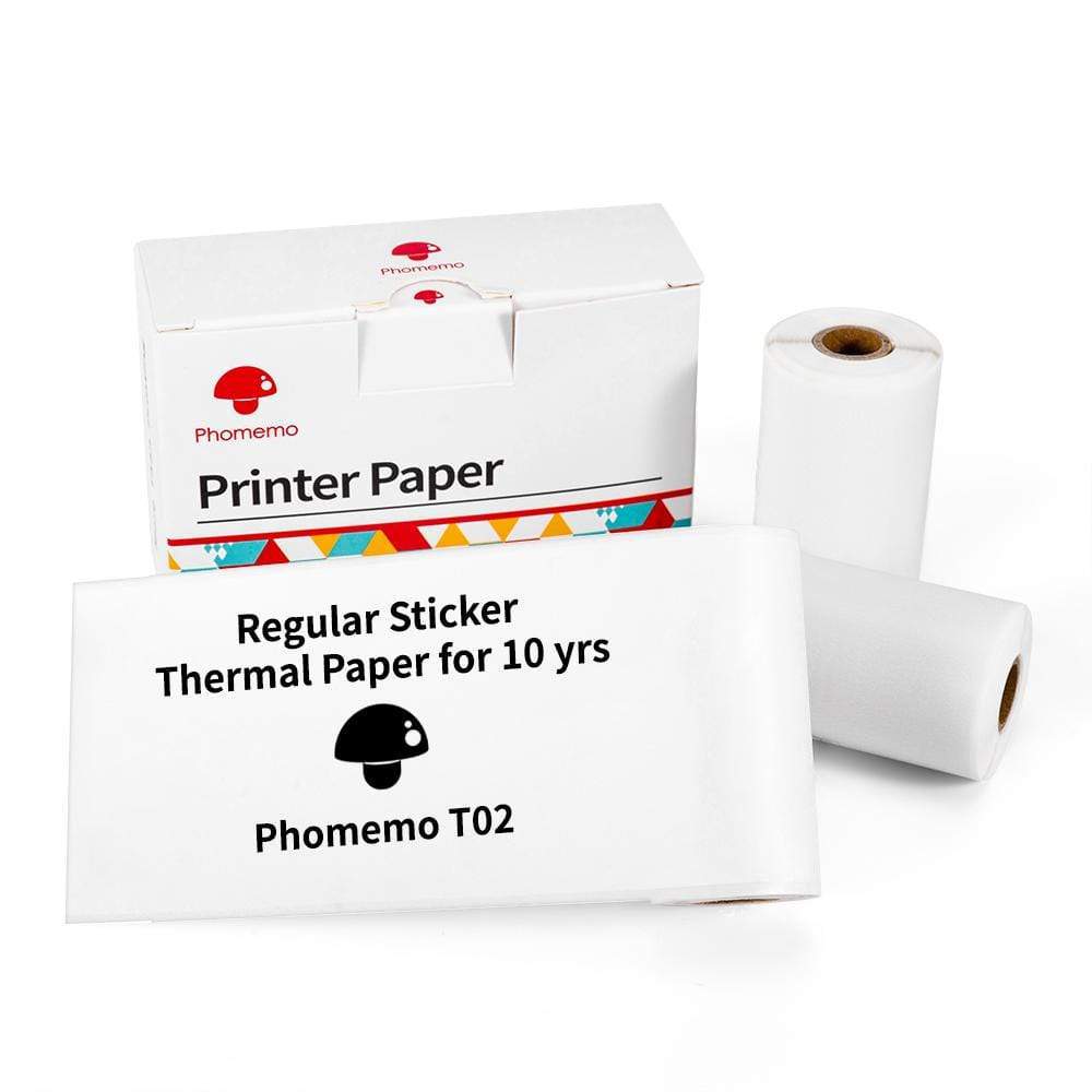 Mini Portable Sticker Printer - Phomemo T02 Pocket Printer with