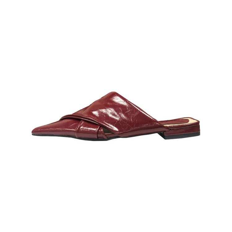 Spring Slip On Women Mules Slipper Pointed Toe Ladies Elegant Beach Sandal Casual Low Heel Slides