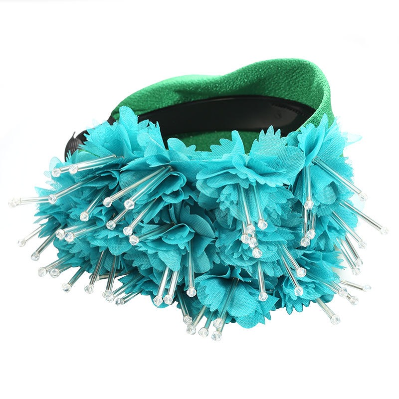 Turquoise floral hoop showing bright color option