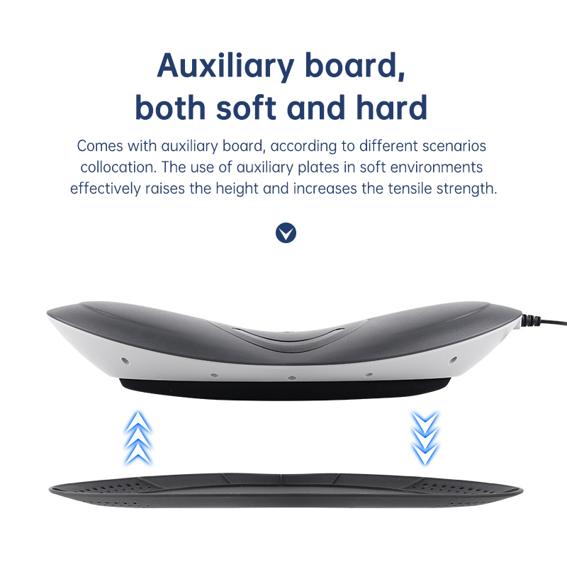Interchangeable soft and hard auxiliary boards with packaging, representing custom spinal support