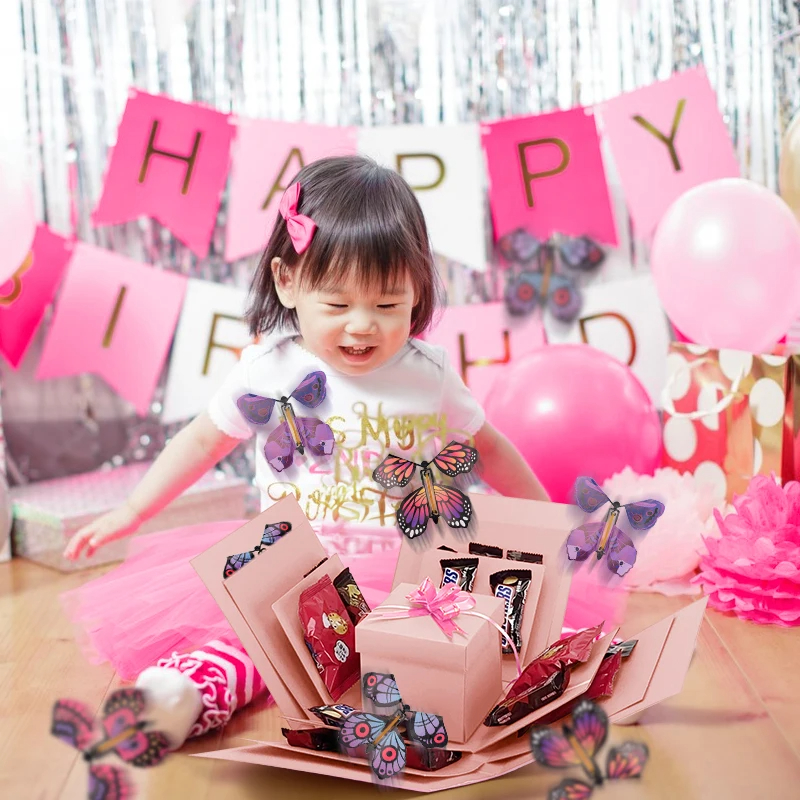 DIY Take action Handmade Surprise Gift Box Explosion Butterfly Fairy ...
