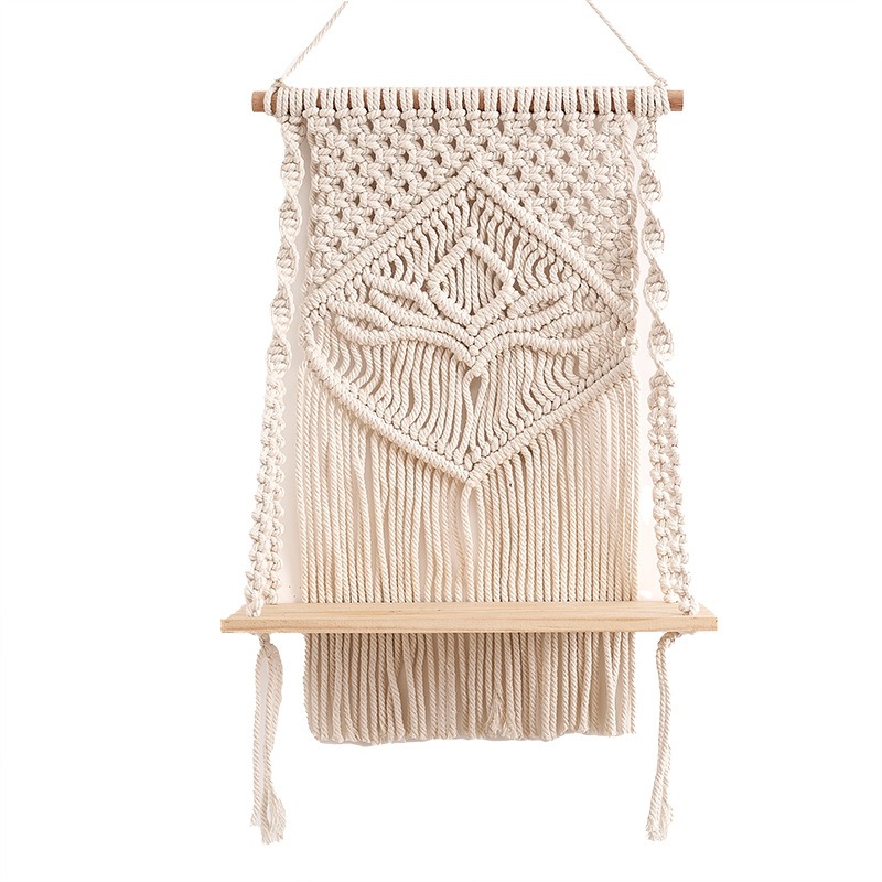 Nordic style hand woven tapestry shelf, bedroom, living room, home, hotel, homestay decoration, wall