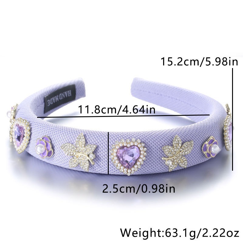Romantic embellished hair hoop arranged for styling
