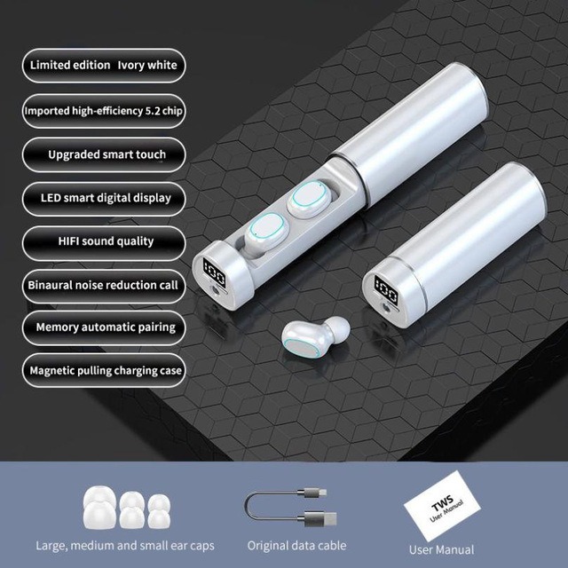 N21 TWS Bluetooth 5.2 Ohrhörer LED Display Touch Control Wasserdicht Kopfhörer - Bild 9 von 9