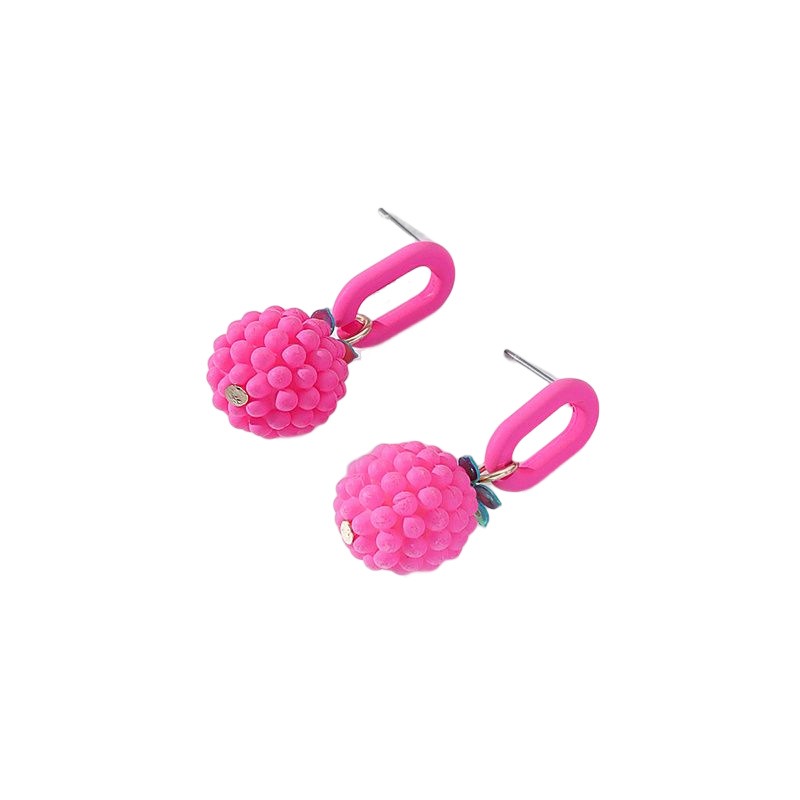 Exaggerated Solid Acrylic Grape Ball Geometry Earrings
