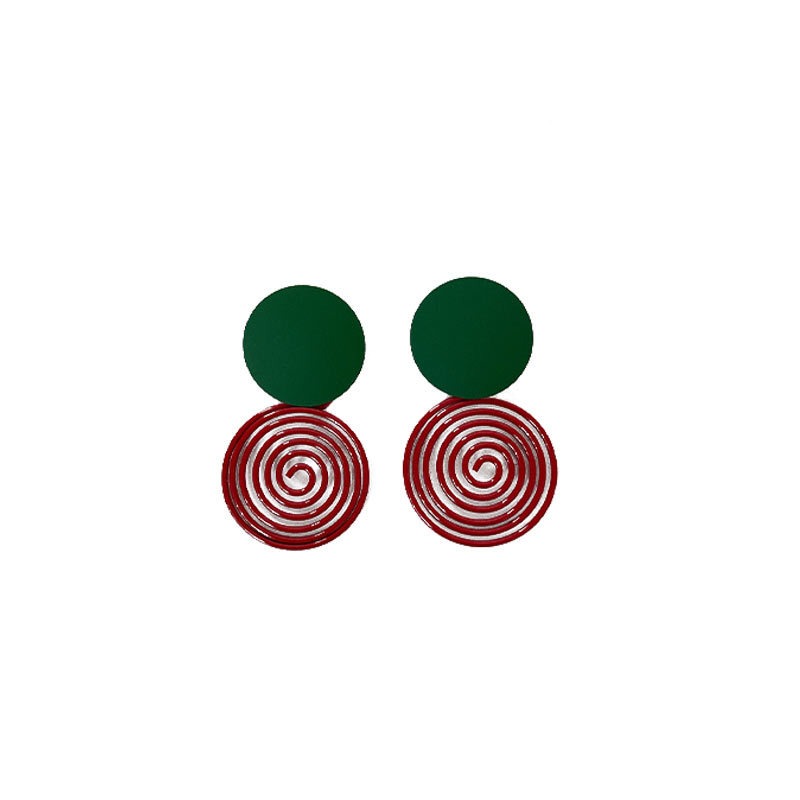 Solid color mosquito coil earrings