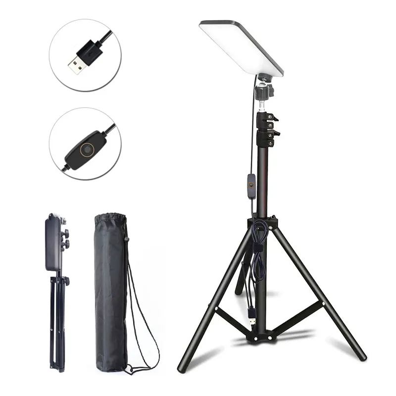 Camping Light LED Selfie Light Lamp Portable Photography with Tripod Stand for Outdoor Picnic