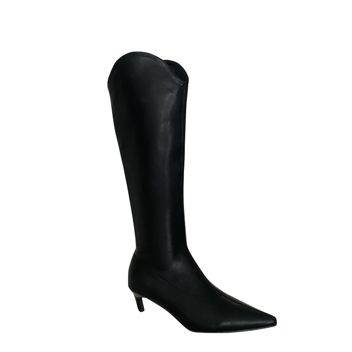Luxury Ladies Chelsea Long Boots Zippers Shoes Female Shoes Fashion Low Heels Footwear Western Women