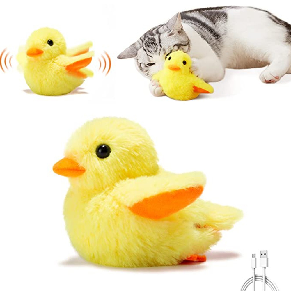 Pet toys, gravity electric plush duckling simulation, self improvement, fitness tool, cat toys, toy