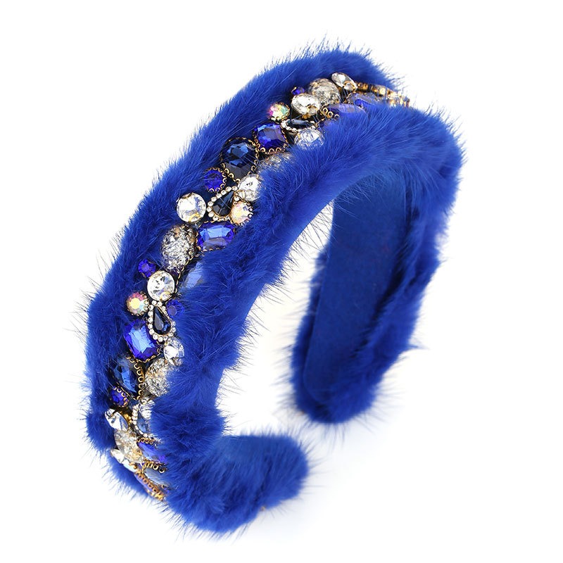 Blue padded hoop showing plush curved construction