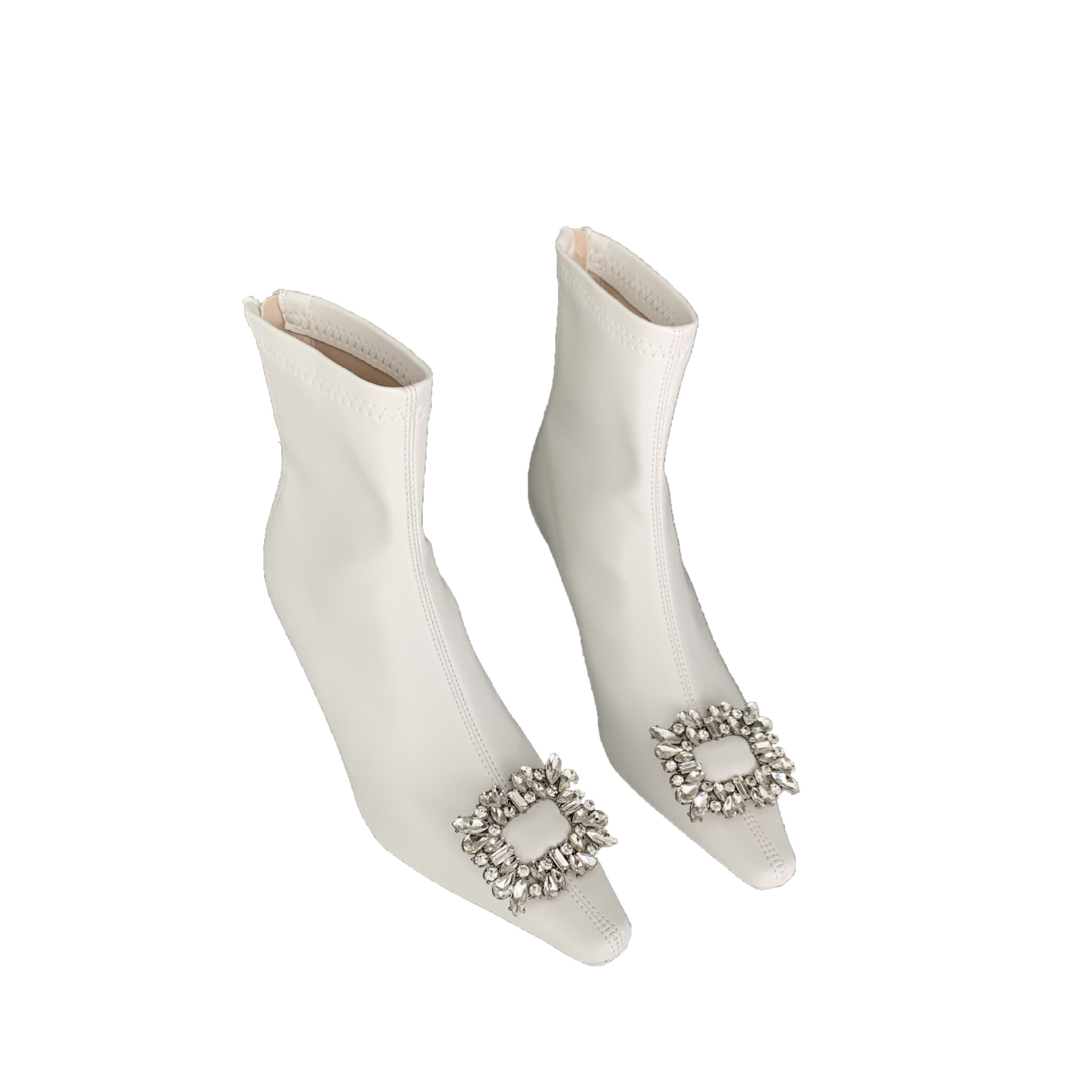 Spring New Pointed Toe Ankle Boots Ladies Eelgant Thin High Heel Shoes Soft Leather Concise Women