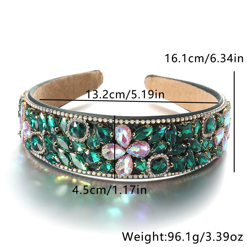 Rhinestone headband beside a simple event outfit