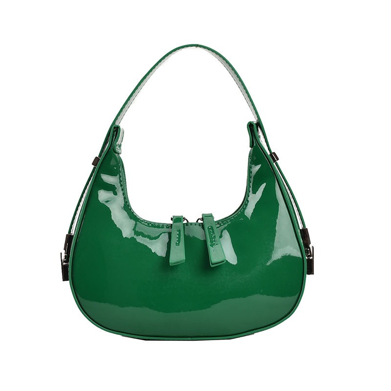 INS niche design patent leather women's bag new autumn trend fashion versatile shoulder bag underarm