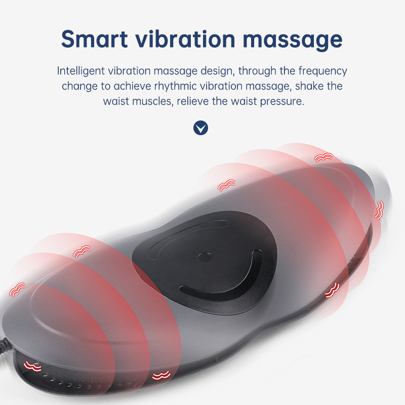 Vibration therapy visualization with wave patterns showing muscle coverage