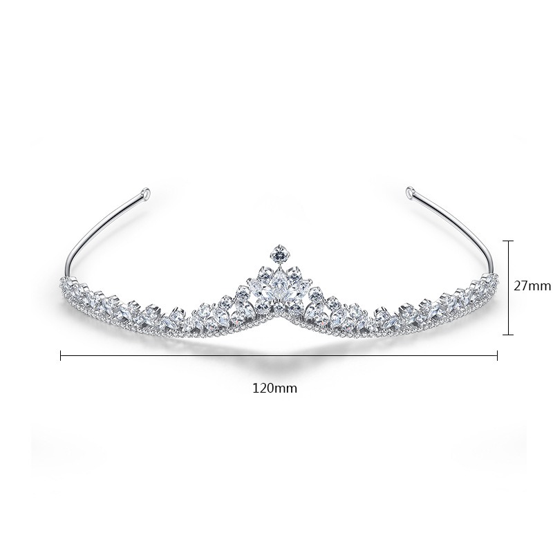 Crown Wedding Copper Set 3A Zircon Fashion Hair Hoops and Combs Bride Exquisite Headwear Wedding
