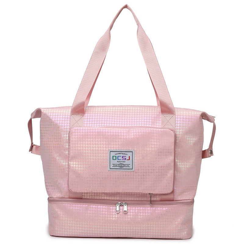 New travel bag, foldable storage bag, large capacity sports yoga fitness bag, short distance business trip waiting for delivery luggage bag