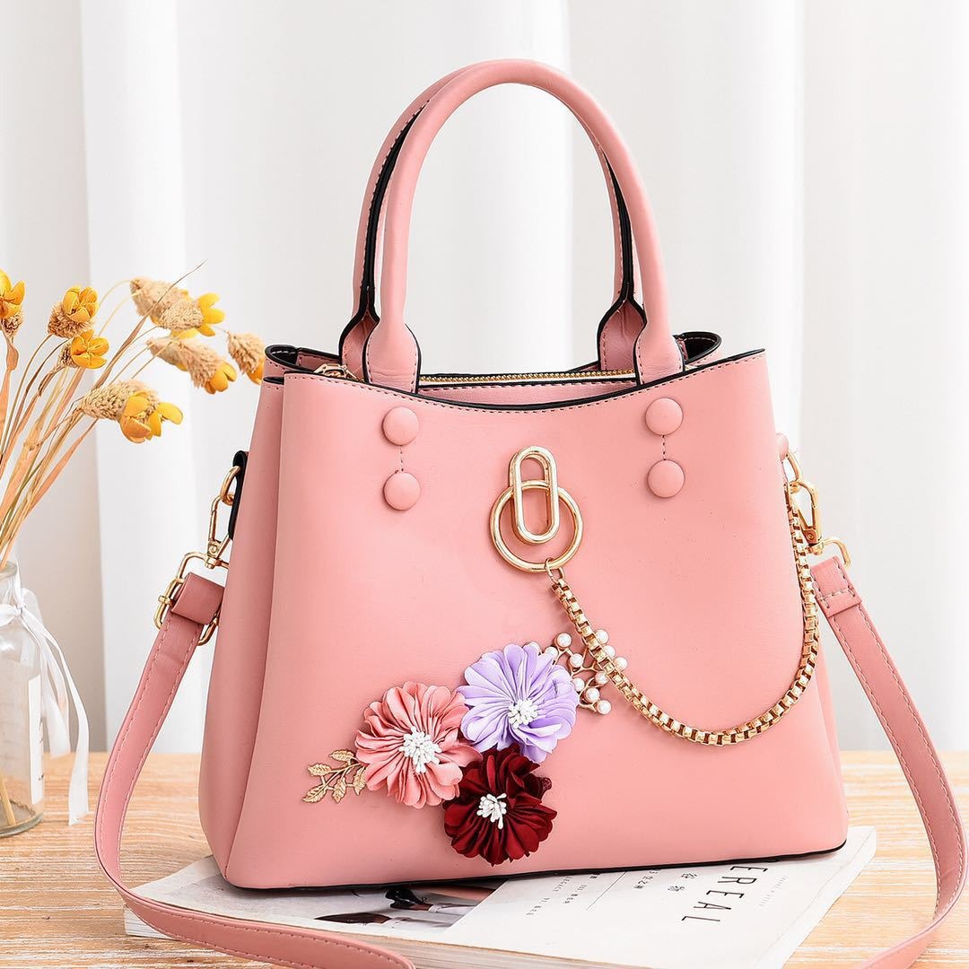 Large capacity flower chain single shoulder crossbody bag with a stylish and stylish water bucket