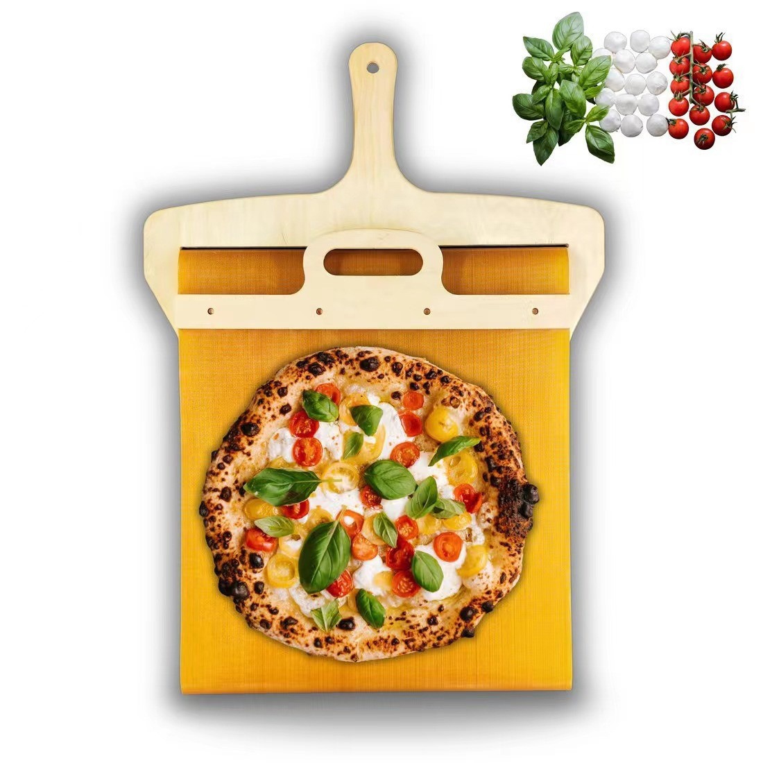Wooden Sliding Pizza Shovel Portable Pizza Peel Pizza Spatula Paddle with  Handle Baking Supplies Kitchen Tools -EPROLO