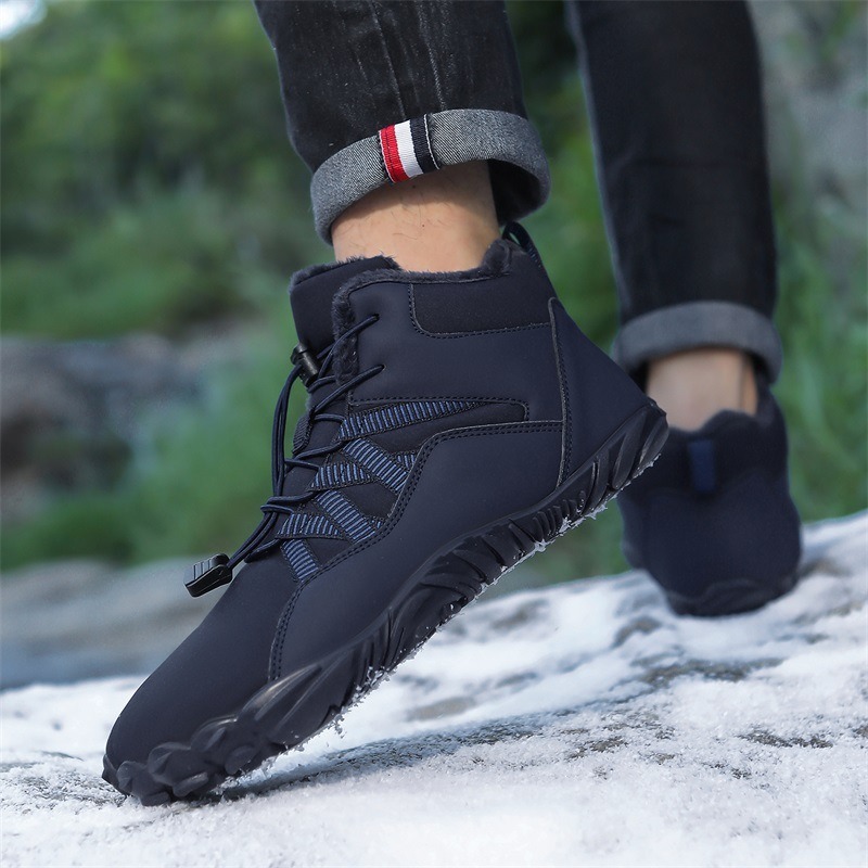 High top snow boots, cross-border outdoor hiking, camping, and mountaineering shoes, skiing, anti slip, plush, and warm oversized cotton shoes image 6