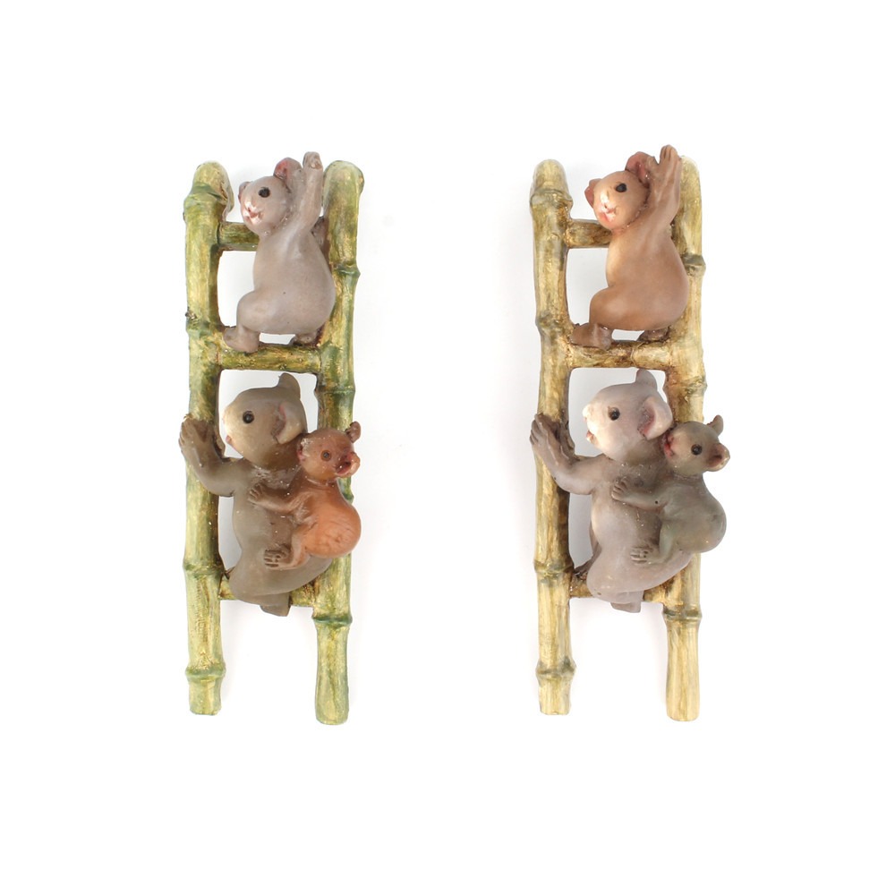 Creative climbing ladder small koala flower pot decoration ornament cup edge hanging decoration