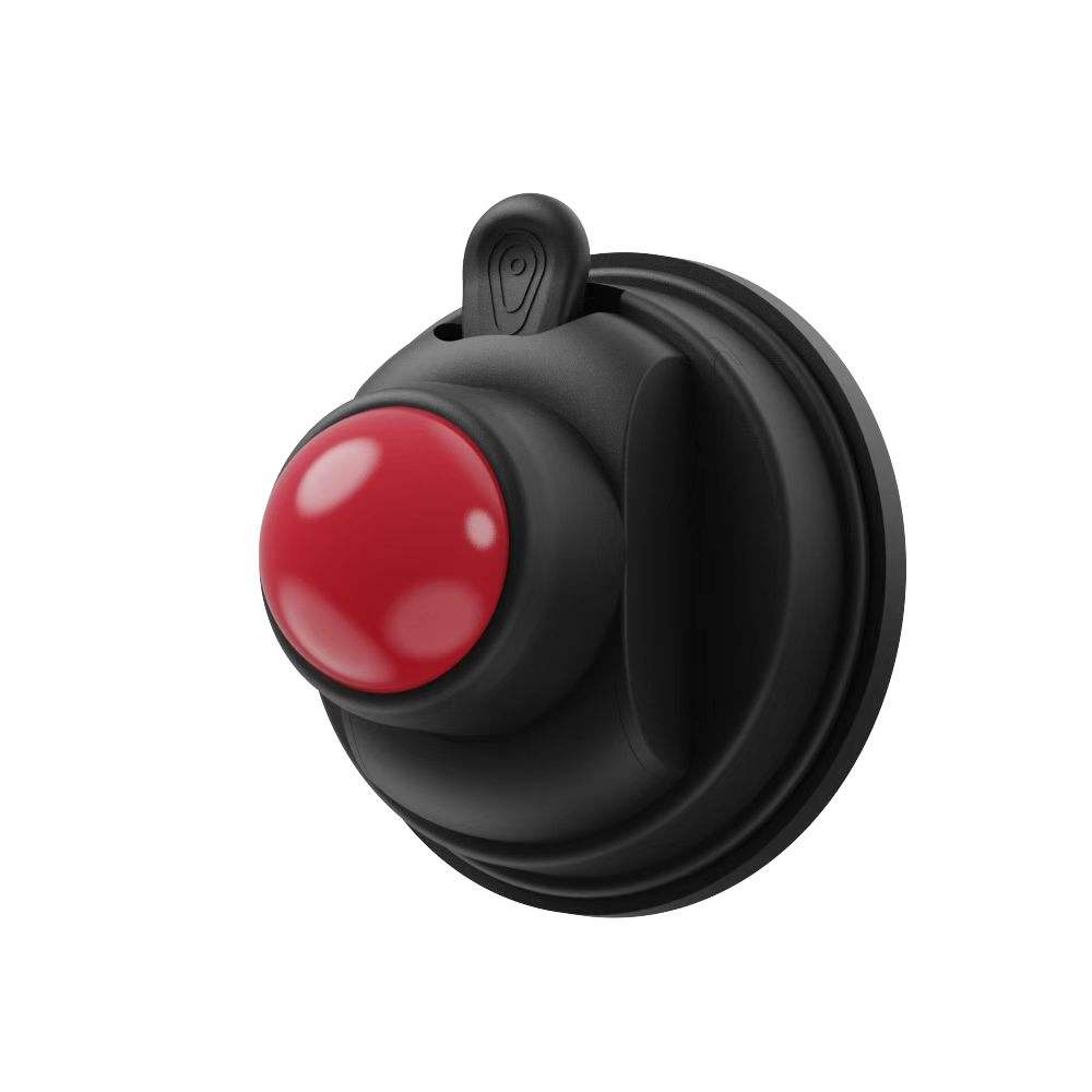 Blue cryo massage ball mounted on black suction cup base against clean background