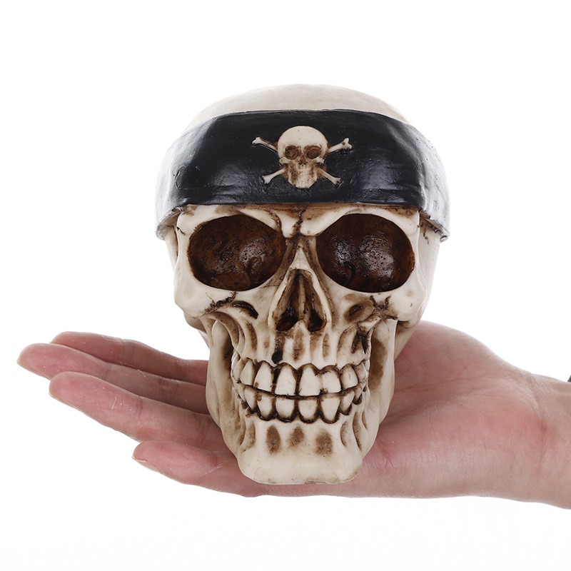 Detailed skull face with sculpted teeth and facial bones