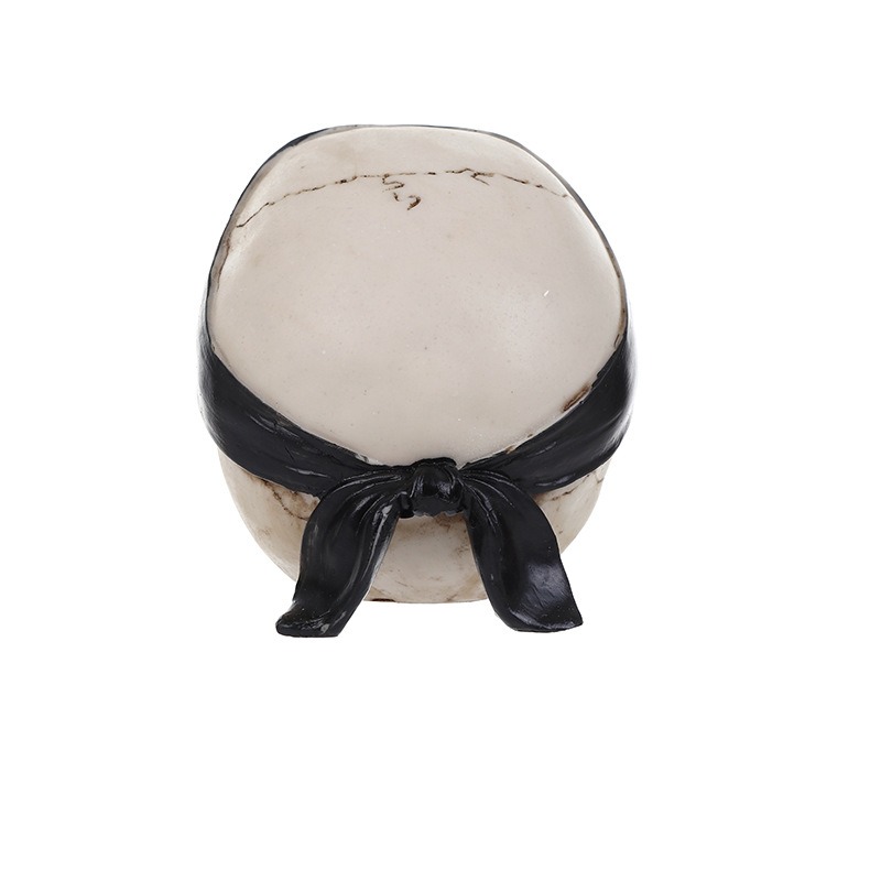 Back of skull showing glossy bandana tails and tied detail