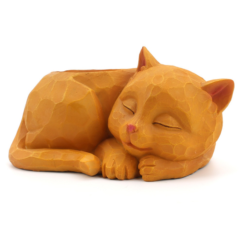 Sleeping Cat Meaty 3D Cartoon Creative Potted Plants