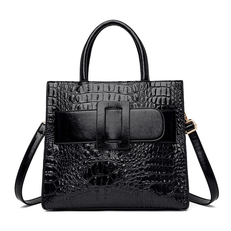 PU Women's Bag Crocodile Vintage Handbag 2023 New High end Women's Bag Single Shoulder Crossbody