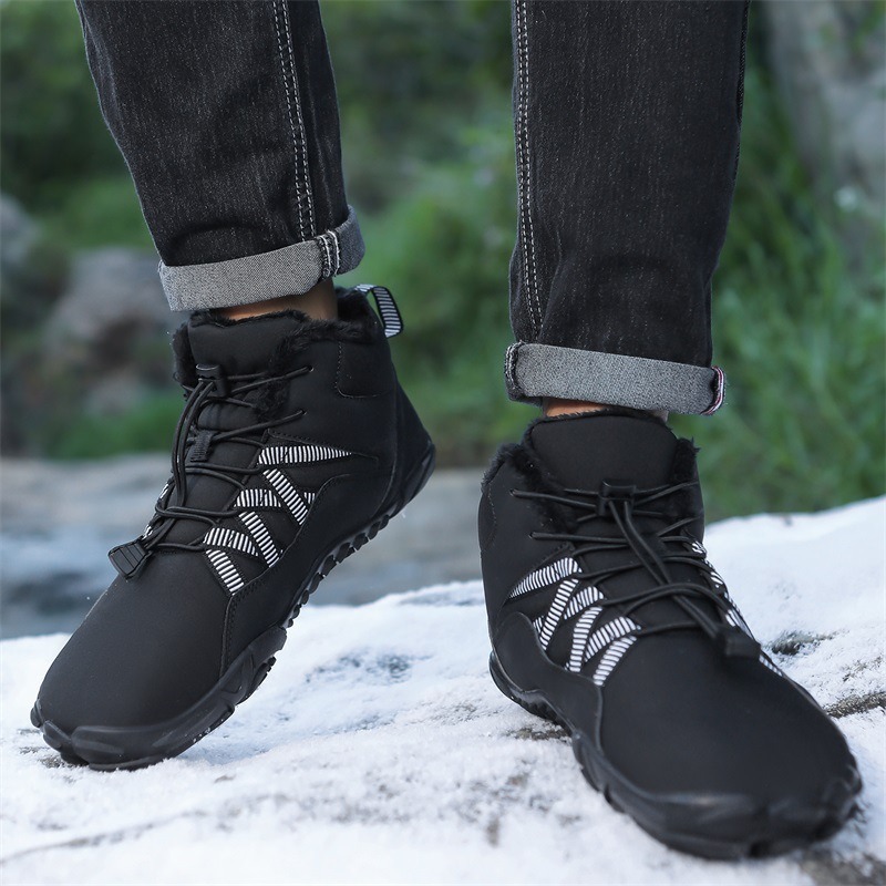 High top snow boots, cross-border outdoor hiking, camping, and mountaineering shoes, skiing, anti slip, plush, and warm oversized cotton shoes image 7