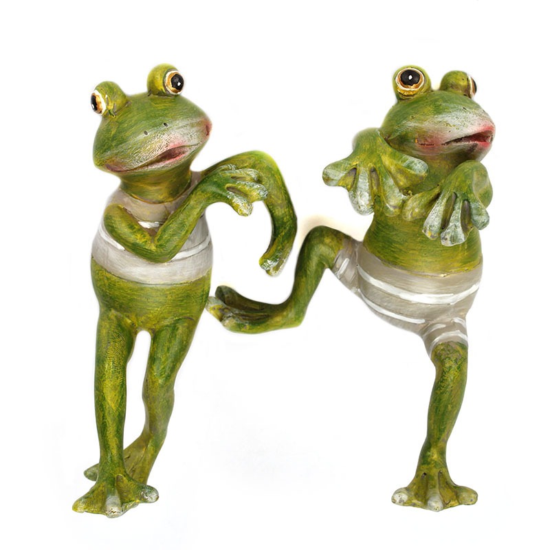 Cute climbing frog potted resin pendant