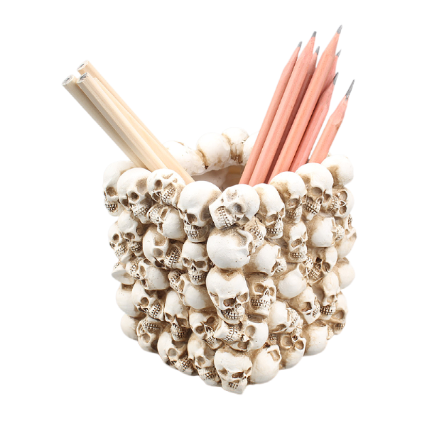 Square small skull pen holder storage desktop storage bucket home storage potted plants