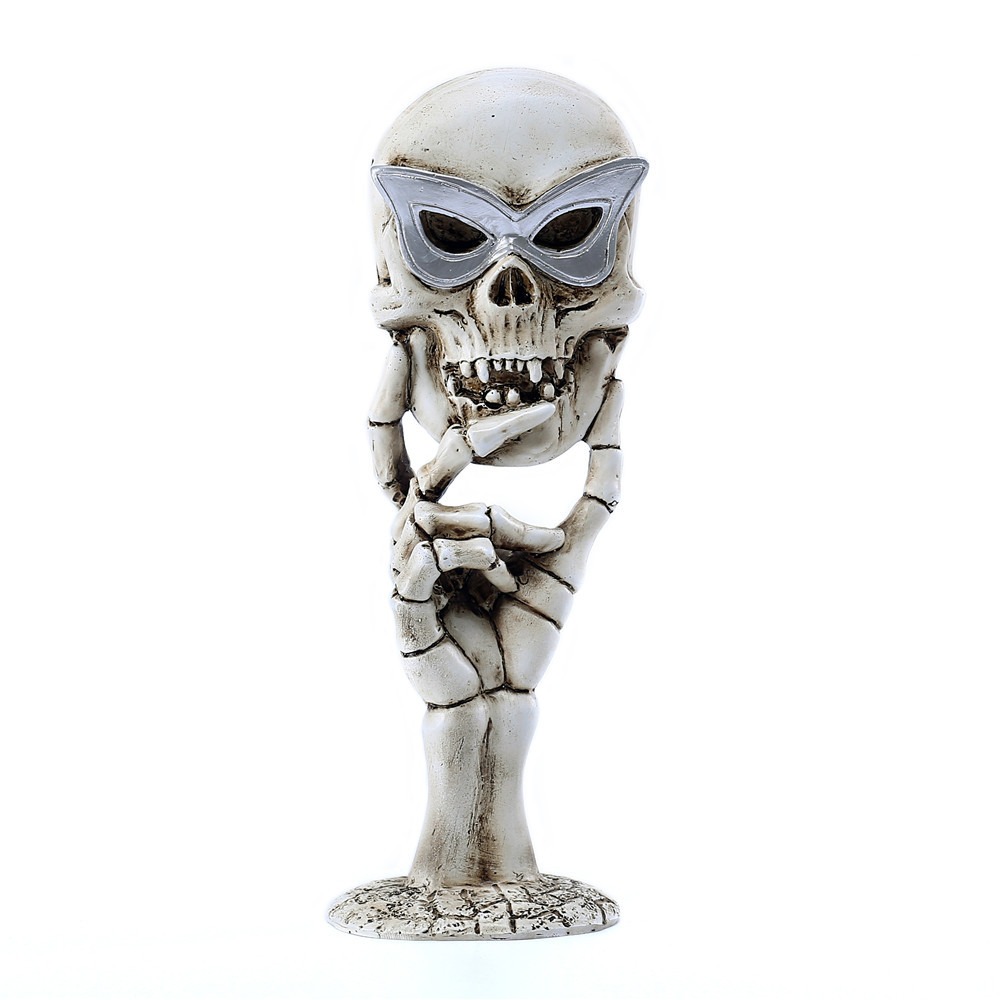 Retro Skull Mask Small Table Mirror Desktop Decoration Makeup Mirror Resin Small ornament