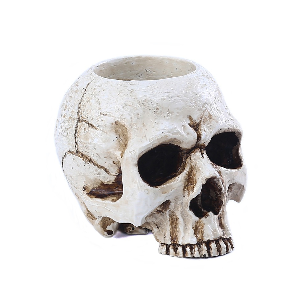 Creative antique tearful skull candle base ghost candle holder small ornament